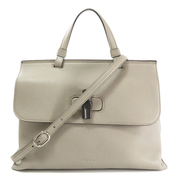 Gucci Bamboo Motif Handbag Calfskin main image 7
